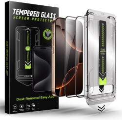 Techsuit Протектор за iPhone 15 / iPhone 16 - Techsuit - TitanGlass FullCover (2 броя) - Черен