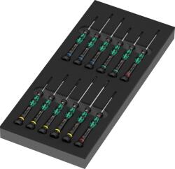 Wera Set de surubelnite Kraftform Micro Wera 9716, 13 piese, cu suport din spuma (05150107001) Surubelnita