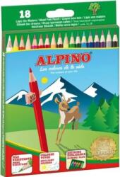 Alpino Creioane colorate, cutie carton, 18 culori/set, ALPINO (MS-AL010656)