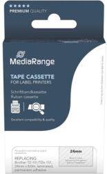 MediaRange Banda etichete MediaRange Banda etichete MediaRange 24mm 8m negru pe transparent (MRBTZ151)
