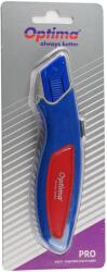 Optima Cutter Optima Pro, lama trapezoidala + 2 rezerve SK5, auto-retractabil, aluminiu cu rubber grip (OP-381000839) - forit