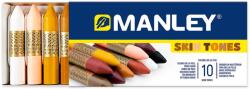 Manley Creioane cerate, cutie carton, tonuri neutre, 10 culori/cutie, Manley Skin Tones (MS-MNC00045)