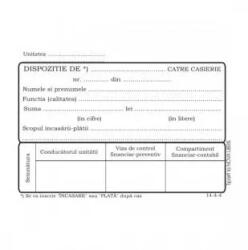 Formulare tipizate Dispozitie plata casierie, format A6, 100 coli/carnet (NL-010777) - forit