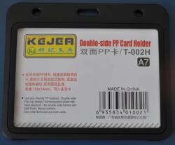 Kejea Suport PP dubla fata, pentru carduri, 105 x 74mm, orizontal, 5 buc/set, KEJEA - negru (KJ-T-002H) - forit
