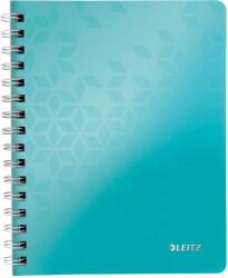 Leitz Caiet de birou LEITZ WOW, PP, FSC, reciclabil, A5, 80 coli, cu spira, dictando, turcoaz (L-46390051)
