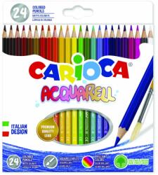 CARIOCA Creioane colorate CARIOCA Acquarell, hexagonale, 24 culori/cutie - cutie carton (CA-42858) - forit