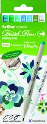 Artline Carioca corp triunghiular, ARTLINE Supreme Green Leaves, varf flexibil (tip pensula), 6 cul/cut + bl (EPFS-F/7BXV1)