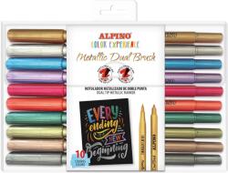 Alpino Marker metalic cu 2 capete varf fine/tip pensula, ALPINO Color Experience (MS-AR001091)