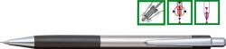 PENAC Creion mecanic metalic Penac Pepe, rubber grip, 0.5mm, varf metalic - accesorii negre (P-SB0102-06) - forit