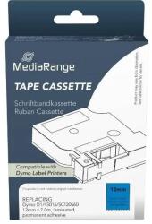 MediaRange Banda etichete MediaRange Benzile etichete Mediarange, 12mm, 7m, adeziv laminat permanent, negru pe albastru (MRDY45016)
