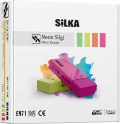 Silka Radiera pentru creion, 59.5x22x11mm, PVC-free, nu lasa reziduuri, SILKA Neon - culori asortate (SK-501044)