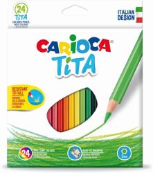 CARIOCA Creioane colorate, hexagonale, 24 culori/cutie, CARIOCA Tita (CA-42794)