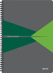 Leitz Caiet de birou LEITZ Office, carton laminat, certificare FSC, reciclabil, A4, 90 coli, cu spira, mat (L-46471055)