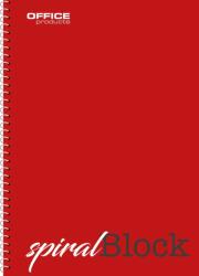 Office Products Caiet cu spirala, A4, 80 file - 70g/mp, coperti carton, rosie, Office Products - dictando (OF-16058211-99)