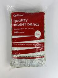 Optima Benzi elastice Optima Elastice pentru bani, 60% cauciuc, 1kg/punga, D 60, grosime 1.5mm x 1.5mm, Optima - albe (OP-601015060)