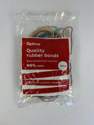 Optima Benzi elastice Optima Elastice pentru bani, 60% cauciuc, 100gr/punga, D 65, grosime 1.5mm x 1.5mm, Optima -culori asortate (OP-600115065)