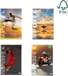 Caiete scolare import Caiet A4, 60 file, 80gsm, coperta carton 300gsm, design sports - dictando (EP-696927)