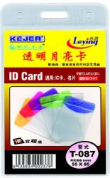 Kejea Buzunar PVC, pentru ID carduri, 55 x 85mm, vertical, 10 buc/set, KEJEA - margine transp. color (KJ-T-087V) - forit