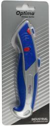 Optima Cutter Optima Industrial, lama trapezoidala + 5 rezerve SK5, cu auto-incarcare, zinc cu rubber grip (OP-380009221) - forit