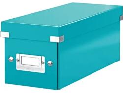 Leitz Cutie pentru 30/60 CD-uri cu carcasa Jewel/Slim, Leitz Click Store, carton laminat - turcoaz (L-60410051)