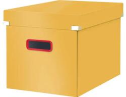 Leitz Cutie depozitare LEITZ Cosy Click & Store, carton laminat, pliabila, capac, maner, 32x31x36cm, galbe (L-53470019)