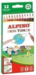 Alpino Creioane colorate, cutie carton, 12 culori/set, ALPINO - Skin Tones (MS-AL010854)