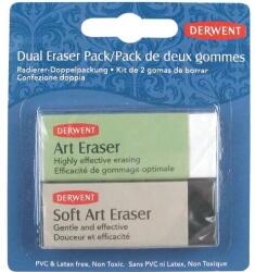 Derwent Radiera DERWENT Professional, 2 buc/set, patrata, alba - uz general si neagra - eficienta ridicata (DW-2301963)