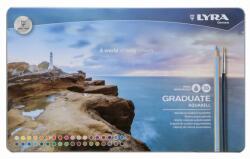 LYRA Creioane colorate LYRA Graduate Aquarell, 36 culori+pensula/cutie metalica (LR-002881360)