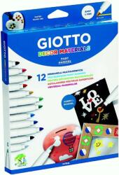 GIOTTO Markere cu vopsea, 12 culori/set, GIOTTO Decor Materials (GT-000453400)