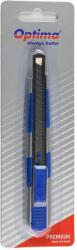 Cuttere OPTIMA Cutter Optima Premium, lama 9mm SK5, sina metalica, zinc cu rubber grip (OP-381000909)