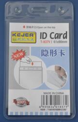 Kejea Buzunar PVC, pentru ID carduri, 61x90mm, vertical, 10 buc/set, KEJEA - cristal (KJ-T-837V)