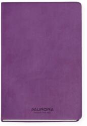 Aurora Caiet A5, 192 file - hartie FSC 80gsm, coperta soft-touch violet, AURORA Capri - dictando (2396CAV)