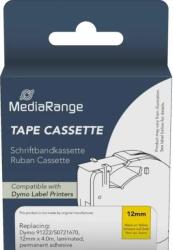 MediaRange Banda etichete MediaRange Benzile etichete MediaRange, 12mm x 4m, autocolant permanent, negru pe galben, set (MRDY91222)