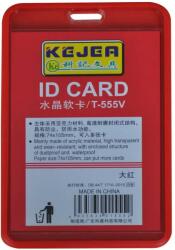 Kejea Buzunar PVC, pentru ID carduri, 74x105mm, vertical, 5 buc/set, KEJEA - rosu (KJ-T-555V-RE)