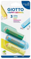 GIOTTO Radiera in forma de creion colorat, 65mm x D15mm, 3buc/blister GIOTTO Happy Gomma (GT-000024100)