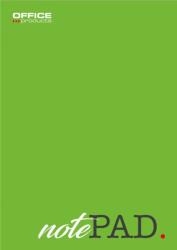 Office Products Blocnotes A5, 50 file - 60gsm, lipit pe latura mica, coperta verde, Office Products - matematica (OF-16045023-99) - forit