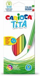 CARIOCA Creioane colorate, hexagonale, 12 culori/cutie, CARIOCA Tita (CA-42793)