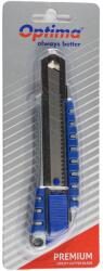 Cuttere OPTIMA Cutter Optima Premium, lama 18mm SK5, sina metalica, aluminiu cu rubber grip (OP-380008677A)