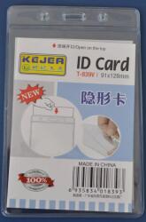 Kejea Buzunar PVC, pentru ID carduri, 128x91mm, vertical, 10 buc/set, KEJEA - cristal (KJ-T-839V)