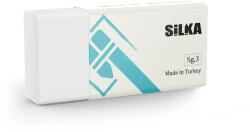 Silka Radiera pentru creion, 39.5x18.5x12mm, PVC-free, nu lasa reziduuri, SILKA Text Mate - alba (SK-501020)