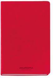 Aurora Caiet A5, 192 file - hartie FSC 80gsm, coperta soft-touch rosu, AURORA Capri - dictando (2396CAR)