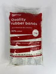 Optima Benzi elastice Optima Elastice pentru bani, 60% cauciuc, 1kg/punga, D120, grosime 1.5mm x 1.5mm, Optima - albe (OP-601015120)