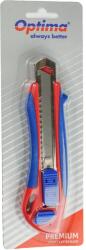 Optima Cutter Optima Premium, lama 18mm + 2 rezerve SK5, auto-incarcare, sina metalica, ABS cu rubber grip (OP-382001112)