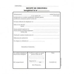 Formulare tipizate Decont de cheltuieli, format A5, 100 coli/carnet (NL-010722)