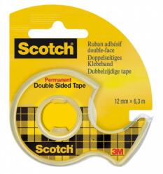 3M 3M-Scotch Dispenser cu banda dublu adeziva transparenta, 12mm x 6.3m, 3M - SCOTCH (3M-70005232866)