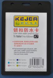 Kejea Suport PP water proof snap type, pentru carduri, 74x105mm, orizontal, 5 buc/set, KEJEA - negru (KJ-T-788V)