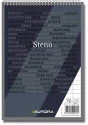 Aurora Blocnotes cu spirala, A5, 72 file - 60g/mp, liniat stanga, Aurora Office - dictando (2072G) - forit
