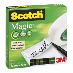 3M 3M-Scotch Banda adeziva transparent mata, invizibila la copiere, se rupe usor, 12mm x 33m, 3M - SCOTCH Magic (3M-70005258721)