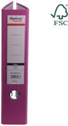 Optima - Clasic & Premium Biblioraft A4, plastifiat PP/paper, margine metalica, 75 mm, Optima Classic - rose (OP-50047517)