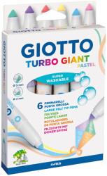 GIOTTO Carioca super lavabila, varf 7.5mm, 6 culori pastel/cutie, GIOTTO Turbo Giant Pastel (GT-000431000)